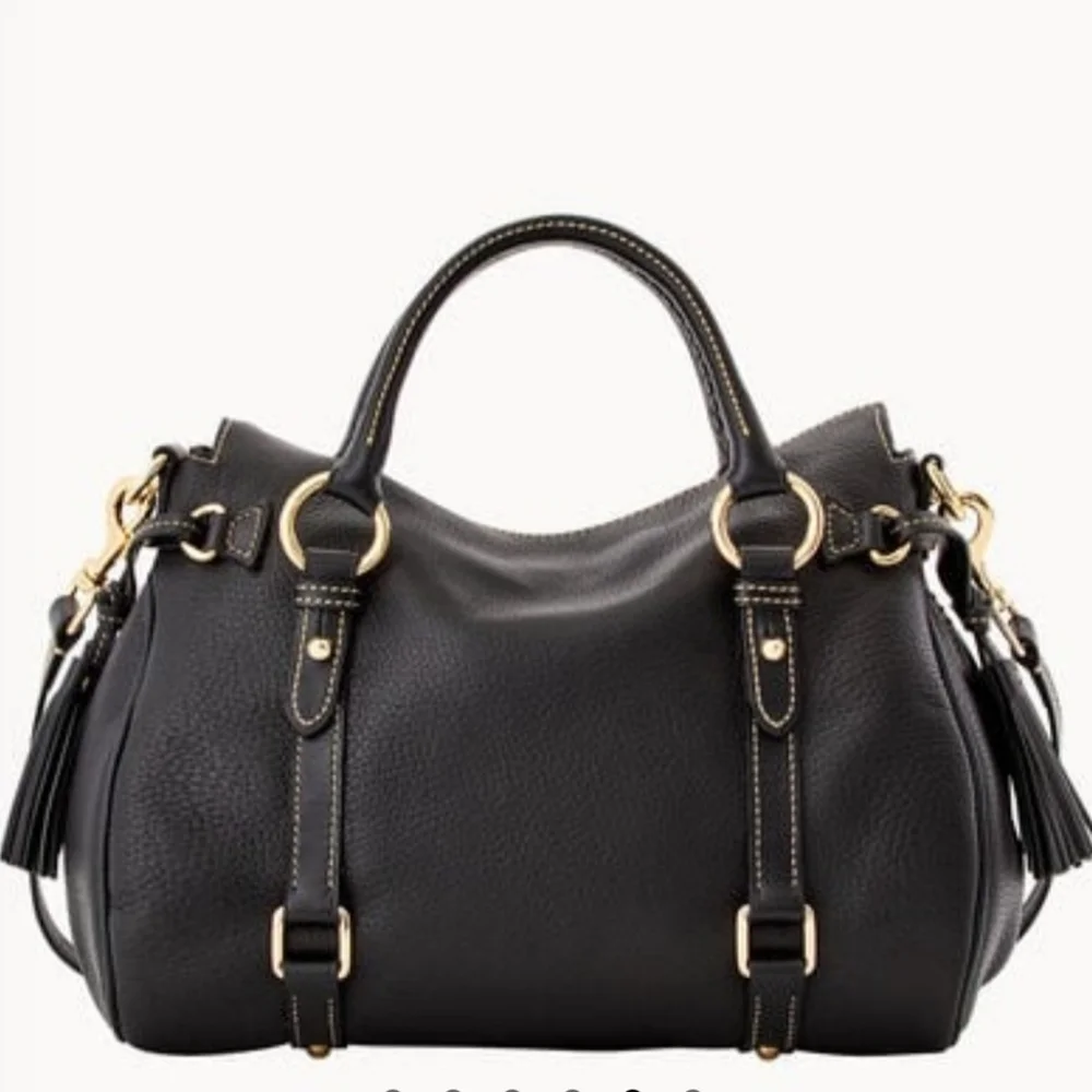 New Dooney & Bourke Black Leather Satchel - Picture 4 of 14